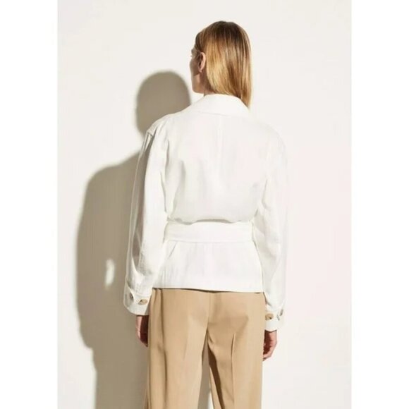 NEW Vince | Belted Cotton Blazer - Picture 2 of 10